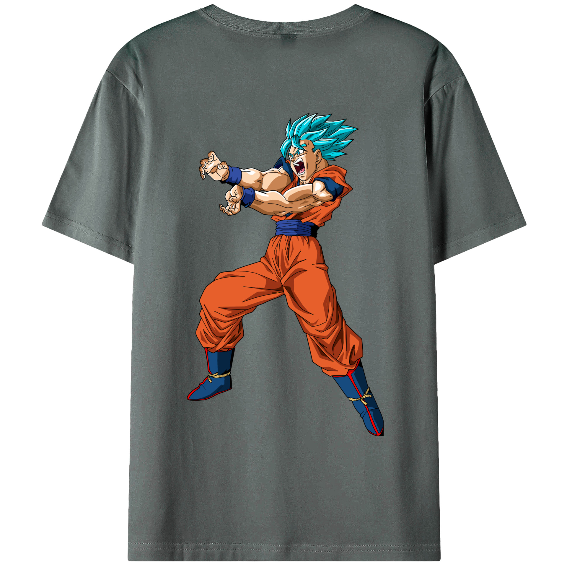 （画像用） ドラゴンボール 孫悟空（そん ごくう）Son Goku カカロット DRAGON BALL Kakarotto 綿100％ メンズ半袖Tシャツ（バックプリント） 通気性
